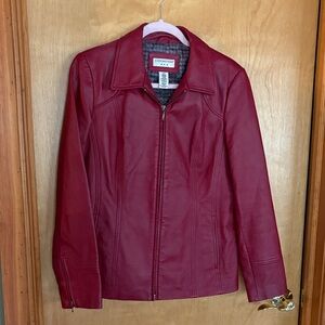Covington Women's Bold Red Leather Jacket